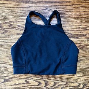 Lululemon Black High Neck sports bra sz 4